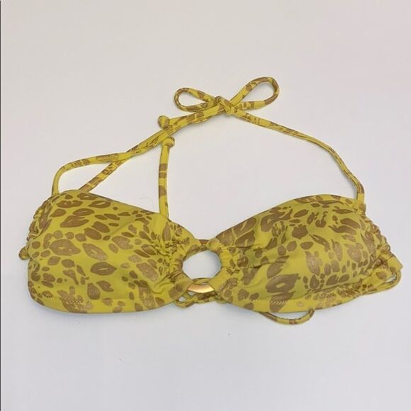 Victoria Secret Cheetah Print Swim Bikini Top S - Picture 1 of 2
